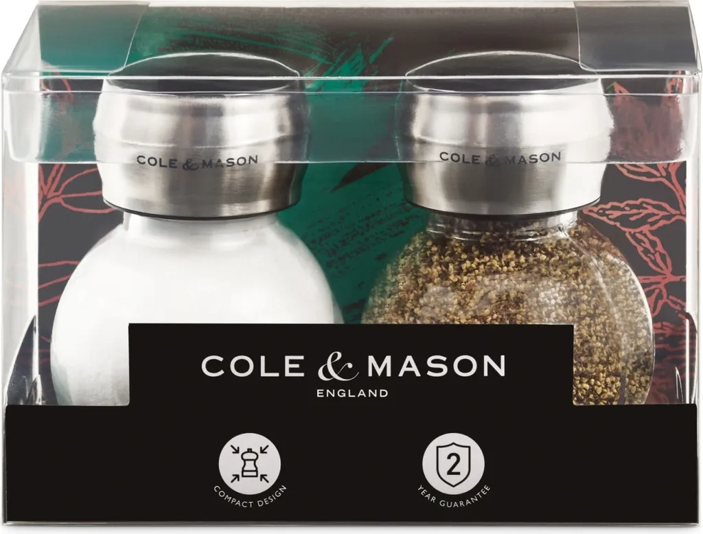 Cole & Mason Darlington Set Sale e Pepe 8.5cm - Vetro e Acciaio Offerta