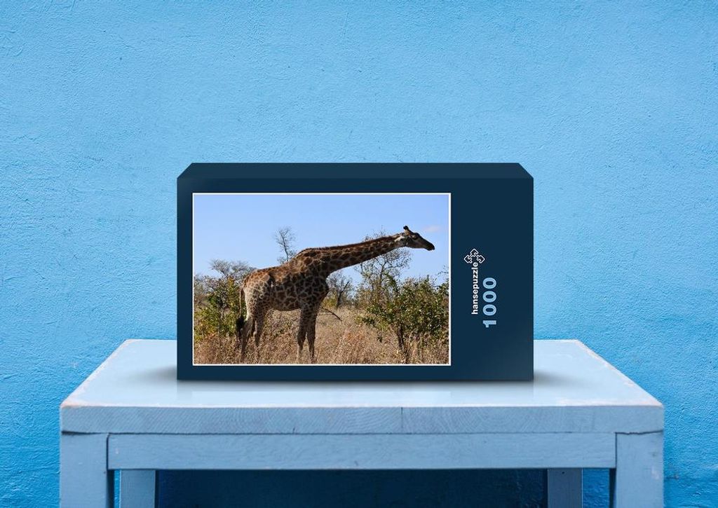 hansepuzzle 78318 - Giraffe Puzzle, 1000 Teile, Natur, 60,0 x 46,0cm mit hochwertiger Aufbewahrung, Kartonbox und wiederverschließbarem Beutel