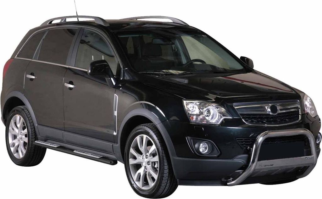 Edelstahl Seitenschweller Schwellerrohre für Opel Antara 2011-2015 Schwarz