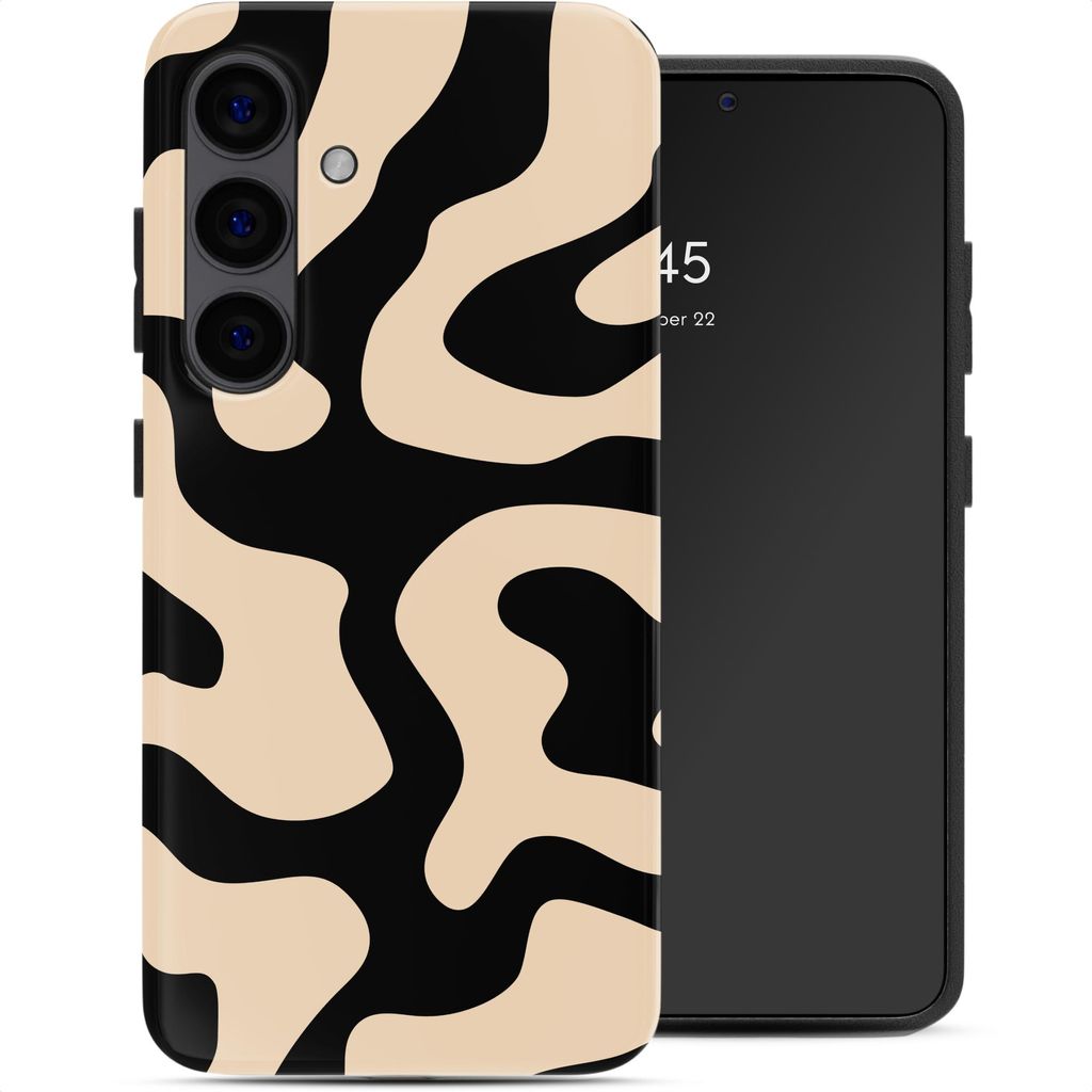 Selencia Vivid Backcover mit MagSafe für das Samsung Galaxy S24 – Art Wave Black