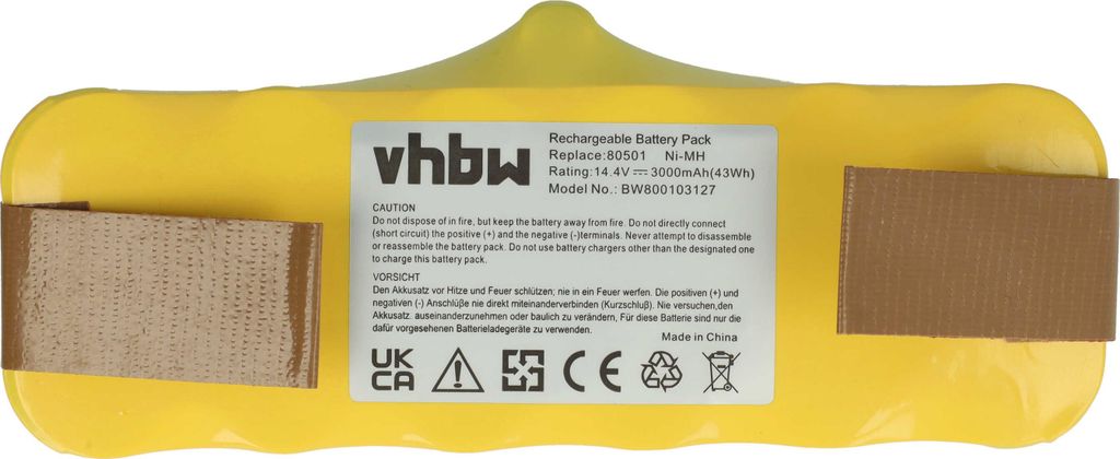 vhbw Akku Ersatz für 11702 für Staubsauger (3000 mAh, 14,4 Produktbild 