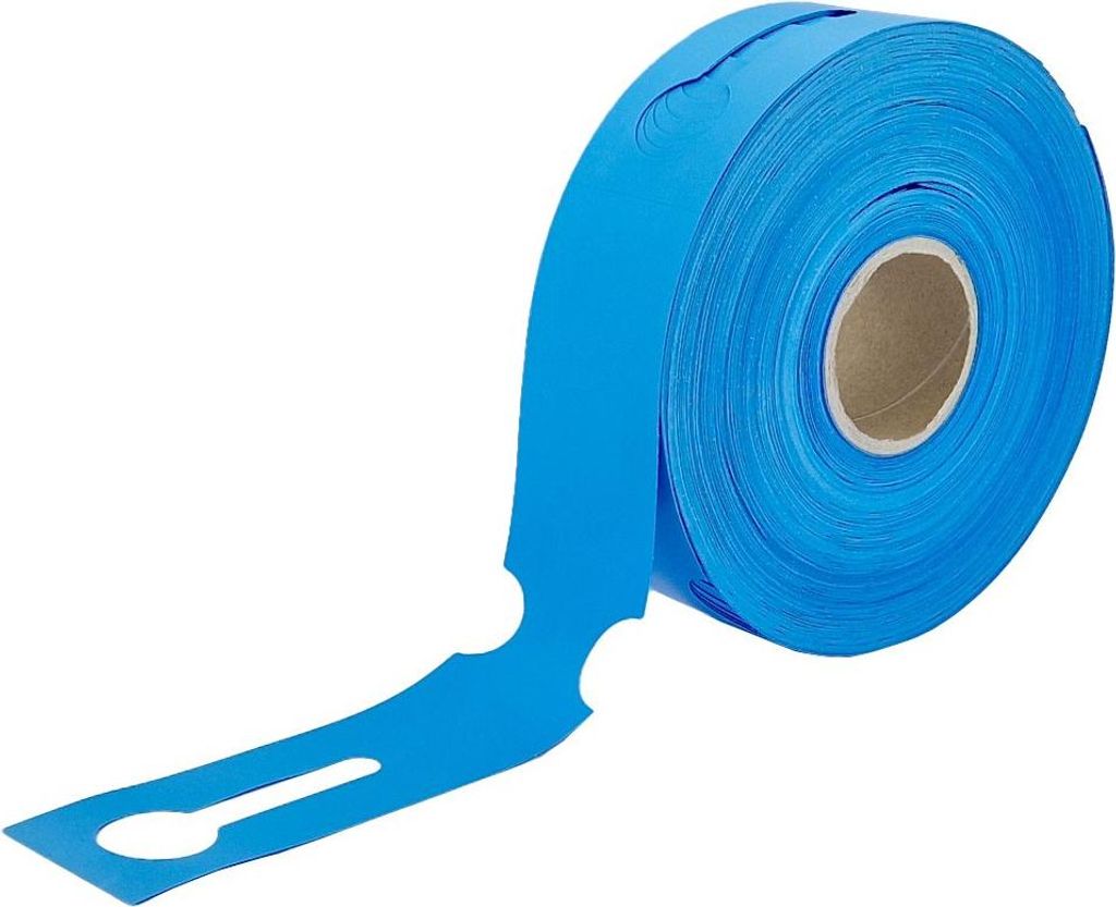 CombiCraft Schlaufenetiketten 260 x 50 mm in Blau - Verpackung mit 500 Stück