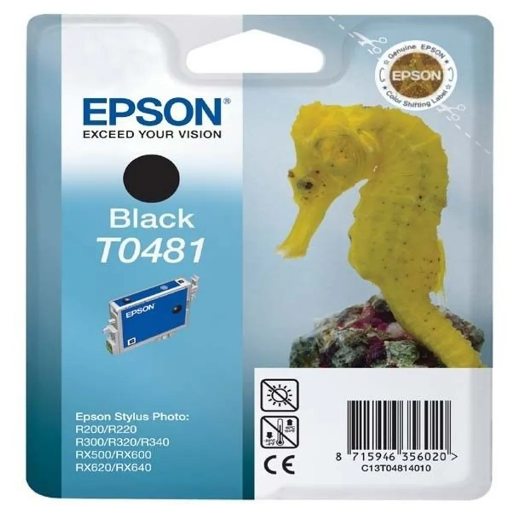 Cartouche Epson Hippocampe Noir Original pour Stylus Photo R300 R220