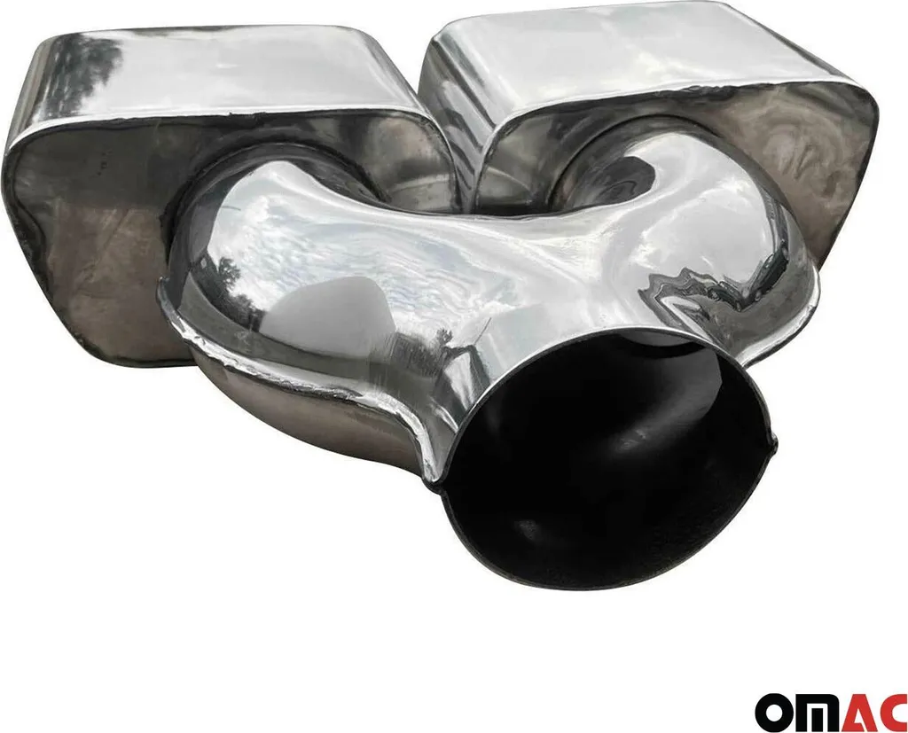 Double embout d'échappement chromé universel pour voiture - 4