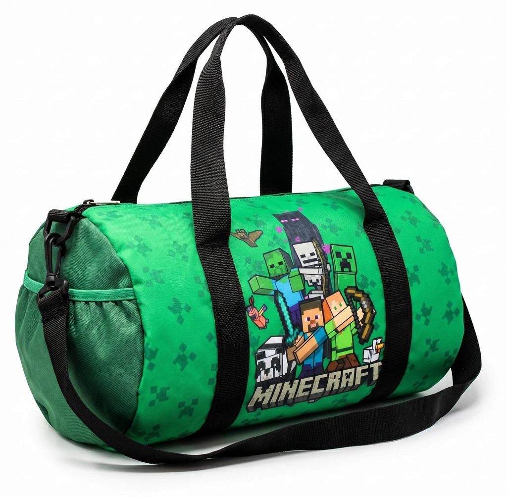 Minecraft Creeper Jungen Sporttasche Tasche Trainigstasche 38x22x18 cm