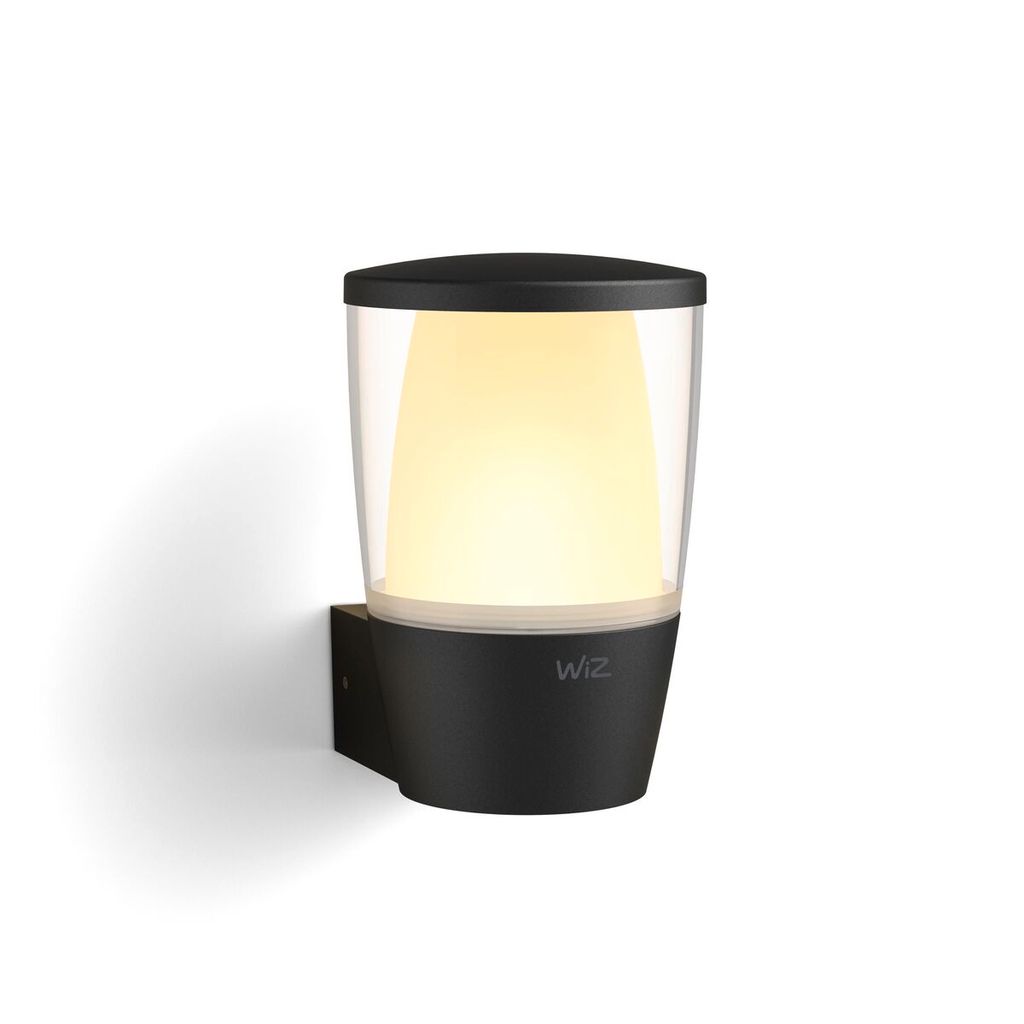 WiZ Wandleuchte ELPAS, Intelligente Wandleuchte, Wi-Fi/Bluetooth, Schwarz, Wi-Fi 4 (802.11n), 802.11b, 802.11g, LED, Metall, Kunststoff