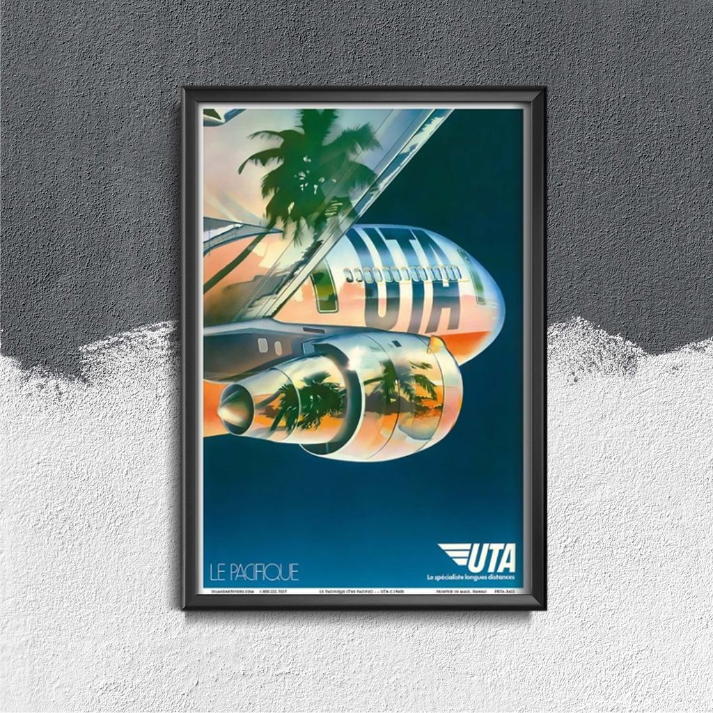 Poster - Canvas - Leinwand - 29,7 cm x 42 cm - Pacific Airlines Uta