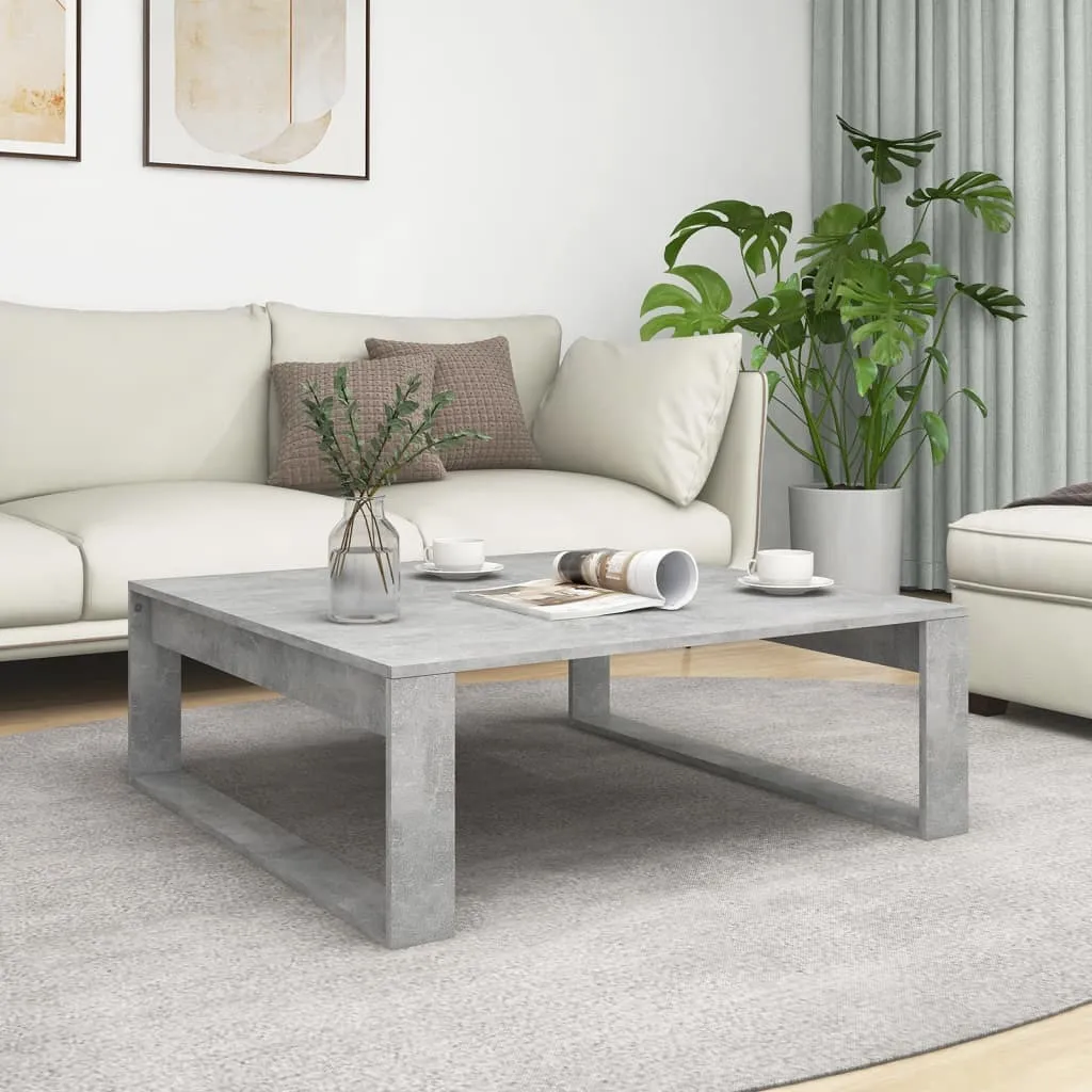 Tavolino caffè Grigio Cemento 100x100x35 cm vidaXL - Design Industrial - 2