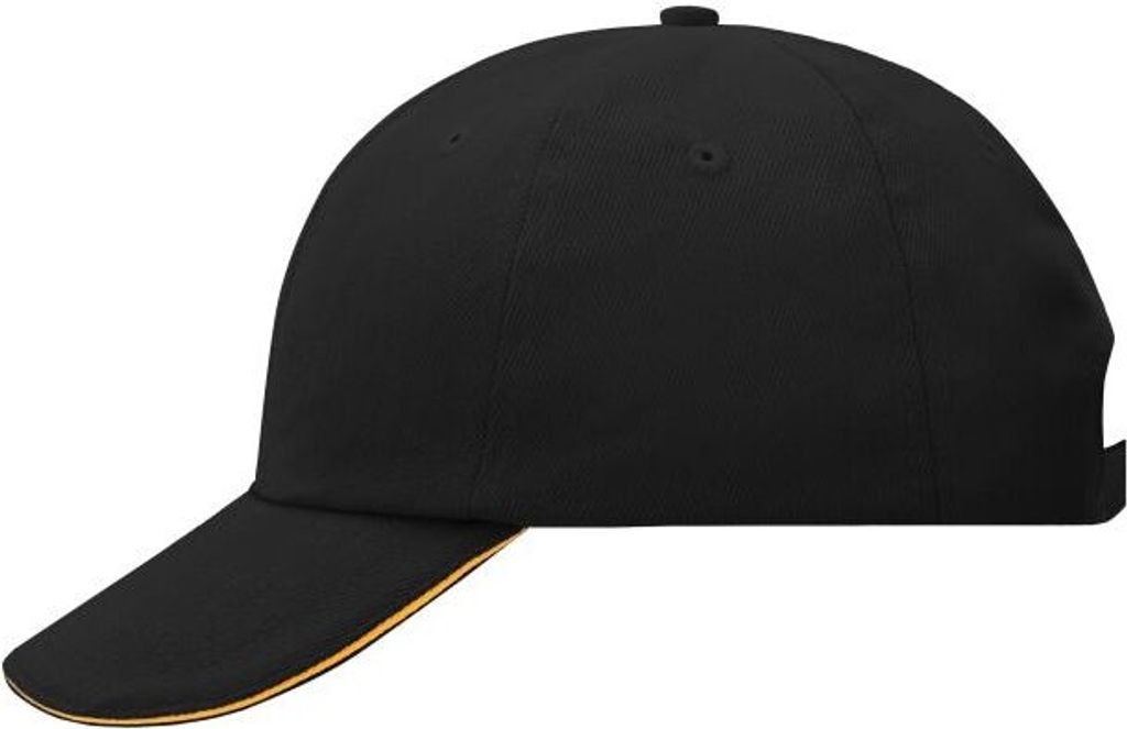 6 Panel Raver Sandwich Cap black/orange, Gr. one size