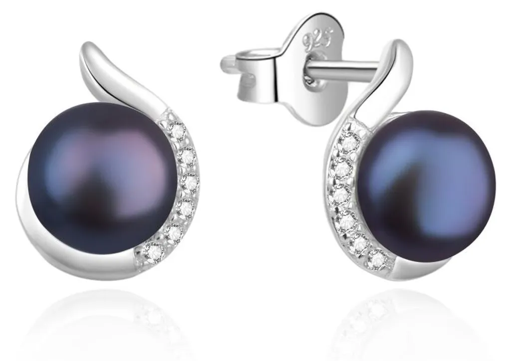 Boucles d'oreilles perle argent hypoallergénique pour oreilles fragiles