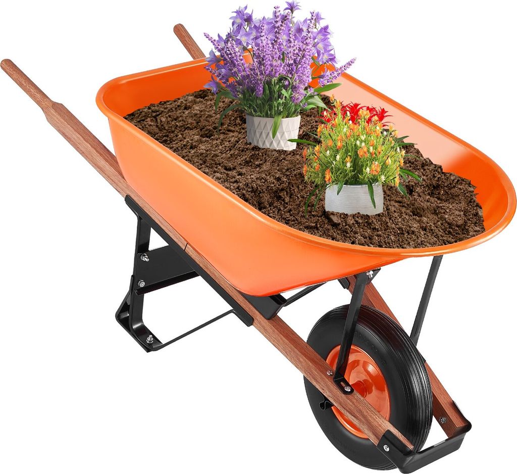 Schubkarre Transportkarre Bauschubkarre Schiebkarre 150kg 139x65x70cm