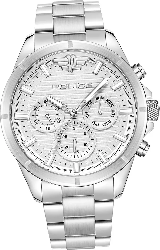 Montre Homme Multifonction Police Raho D2UPOK2227805 Acier Argenté
