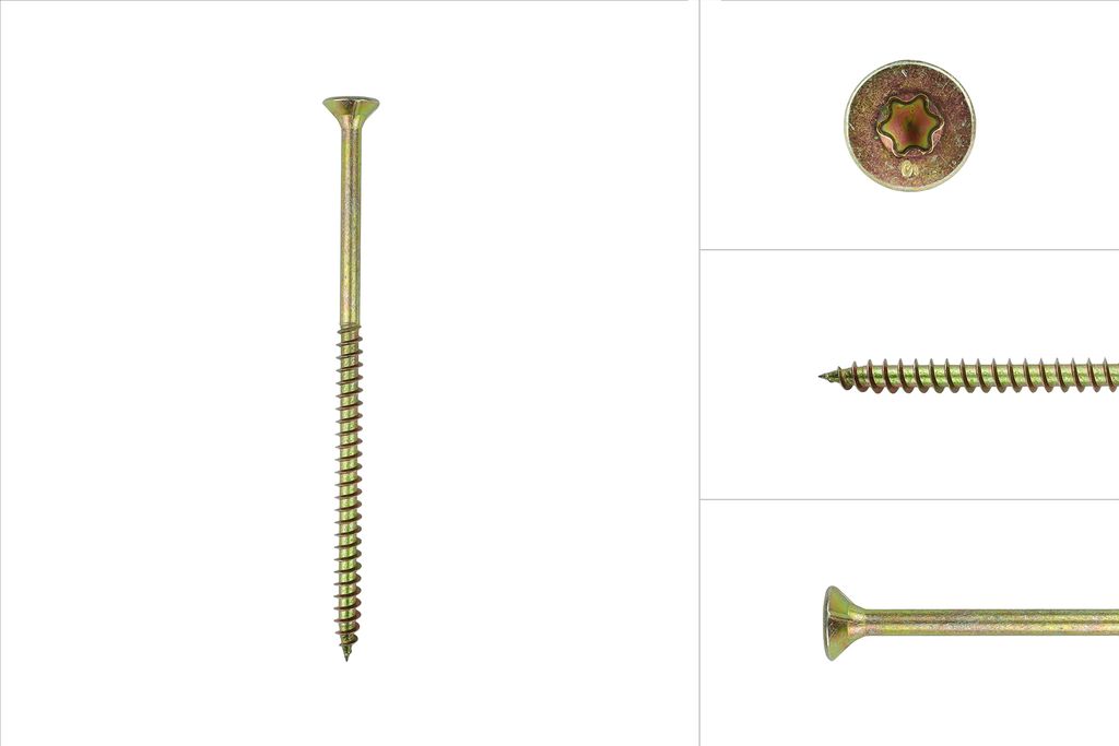 Spanplattenschrauben gelb verzinkt 5 x 100 mm Torx 20 - 200 Stück