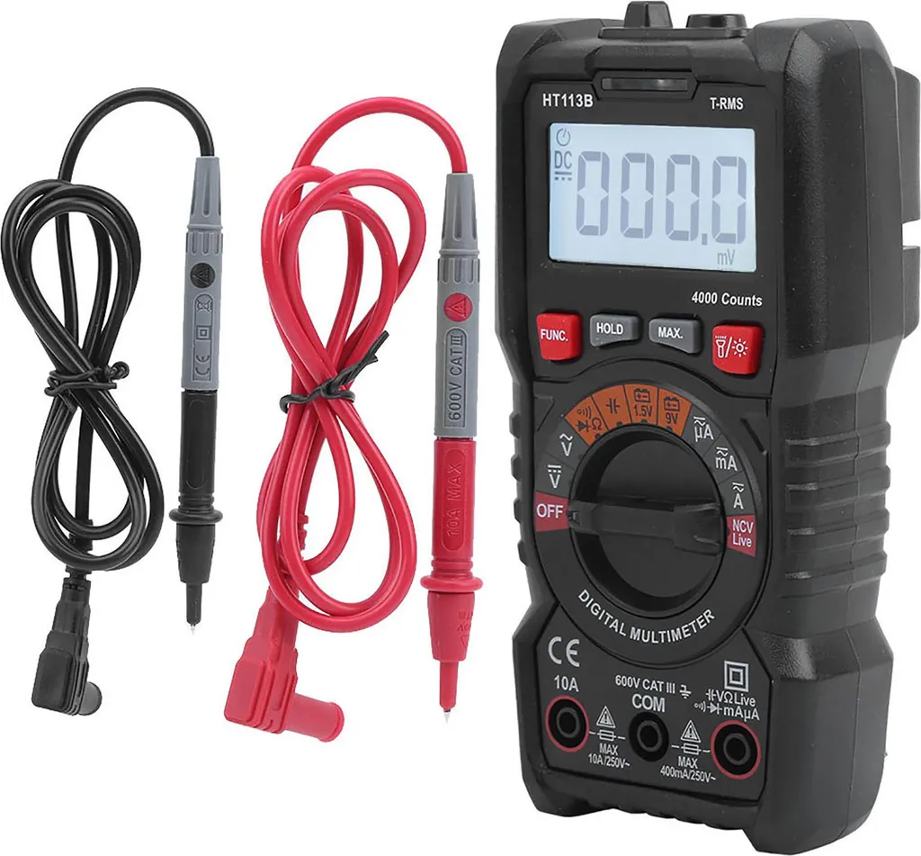 Multimètre numérique portatif tension AC DC pour diagnostic voiture #1