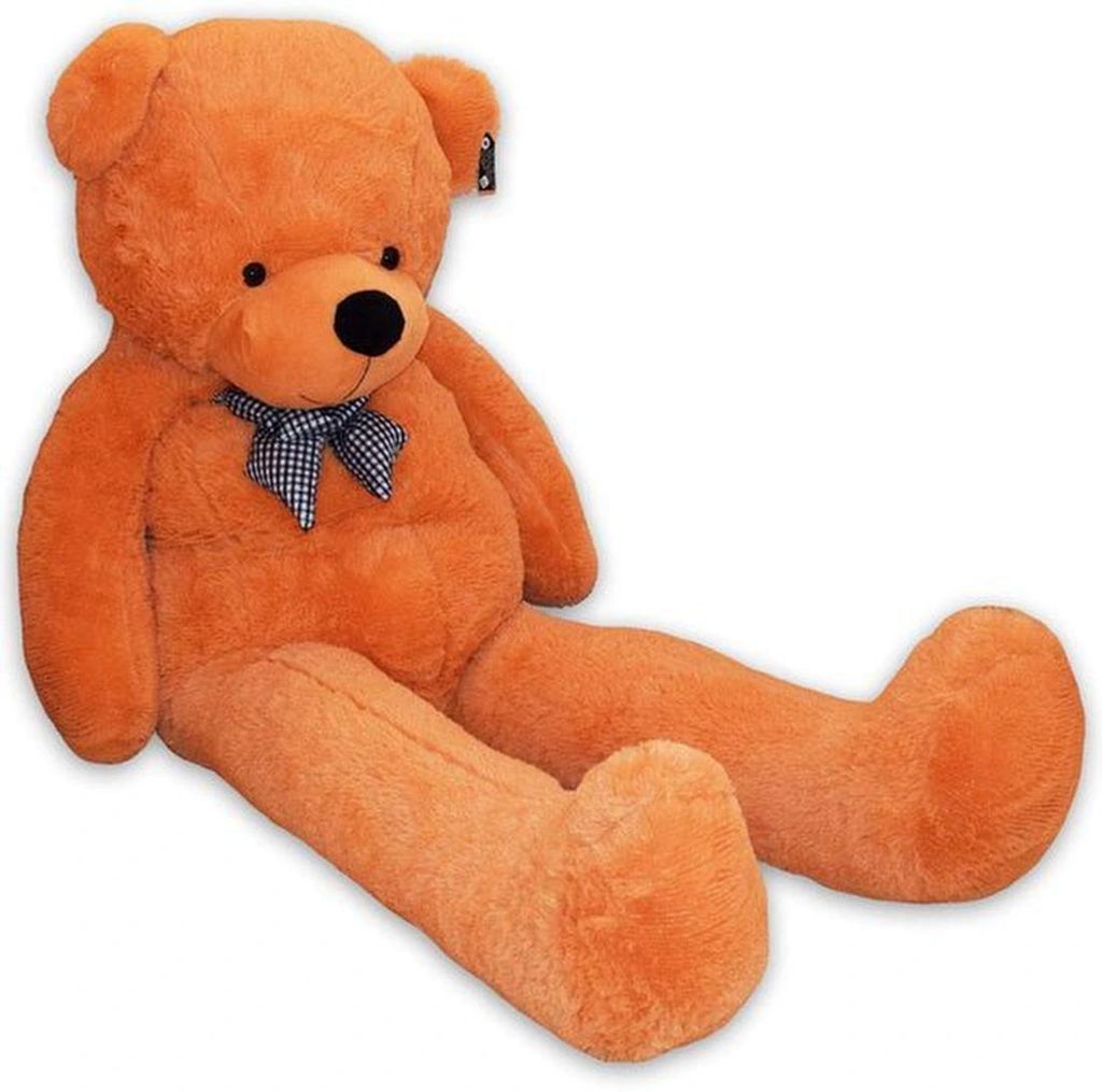 Kuschelbeer aus weichem Material in lichtbraun mit Schleifdraht und waschbar