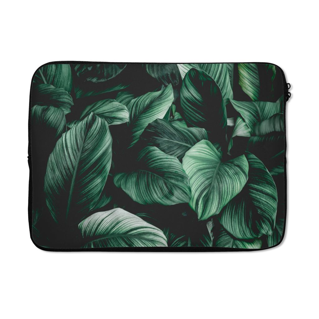 MuchoWow Laptop Hülle 13 Zoll Dschungel - Blätter - Tropisch - Pflanzen - Natur Laptoptasche - Laptophülle - Sleeve - Rundumschutz