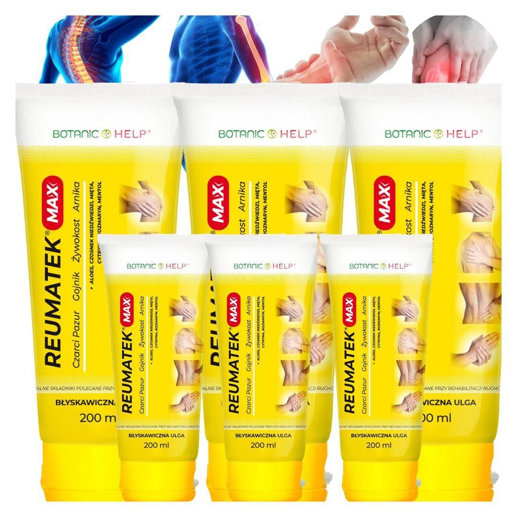 6 x Żel do masażu Reumatek MAX z ekstraktami roślinnymi, Zdjęcie produktu 