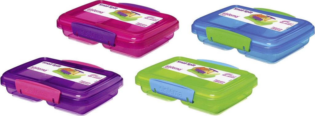 Sistema Lunchbox small Split 2fach unterteilt 350 ml pink Produktbild 