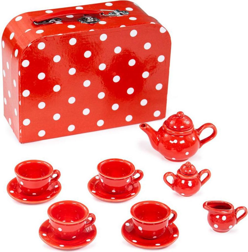 Bigjigs Toys Set da tè a pois rossi Immagine del prodotto 