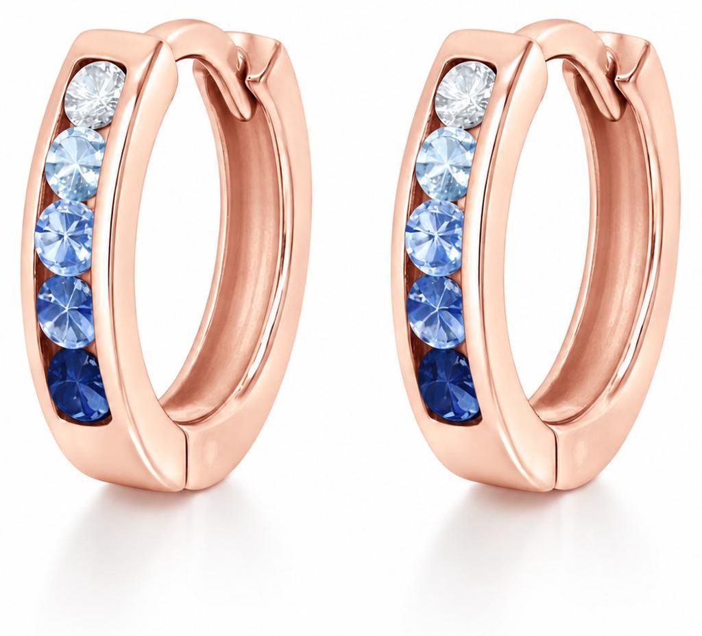 Ohrringe Creolen 925 Silber gold Zirkonia Damen Mädchen Kinder echt Schmuck