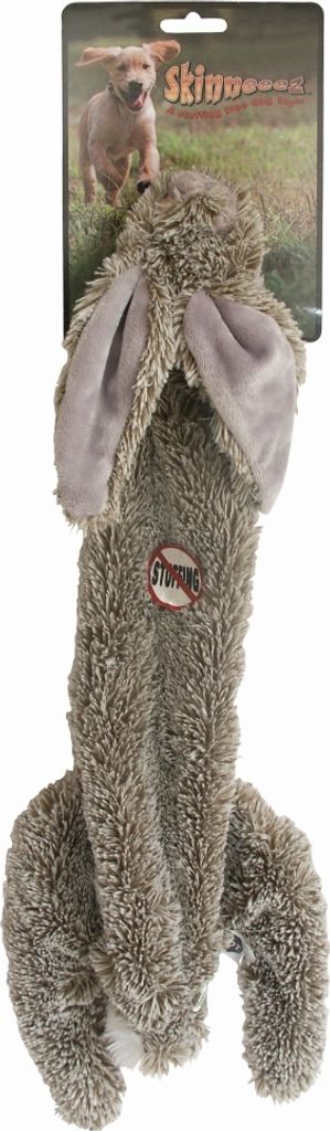 House Of Paws HP972D Hundespielzeug Plüsch-Hase, Strukturiert, Mit 3 Quietschern, Ca. 36 Cm Lang, Multitexturiert