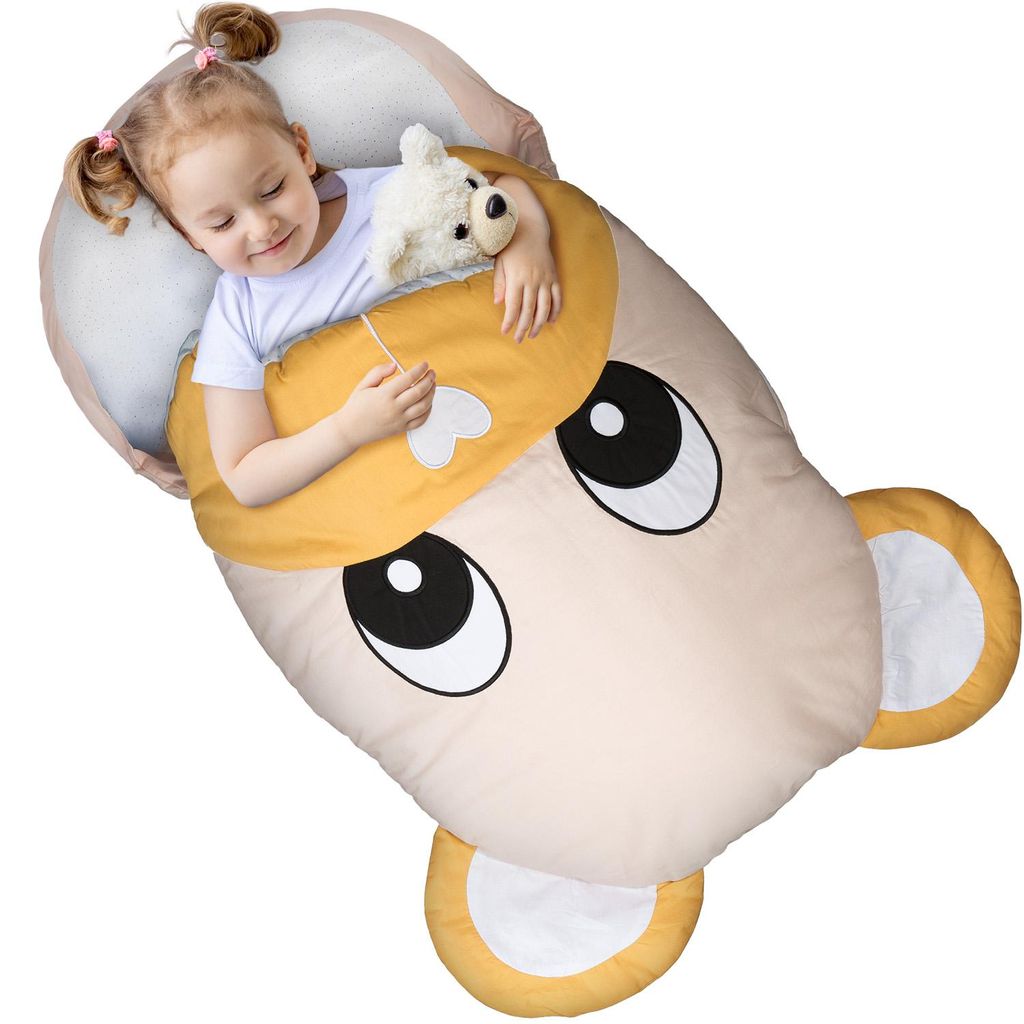 all Kids United Baby Schlafsack Bär aus Baumwolle weicher Ganzjahresschlafsack für Jungen & Mädchen kuschelig, leicht & atmungsaktiv Unisex