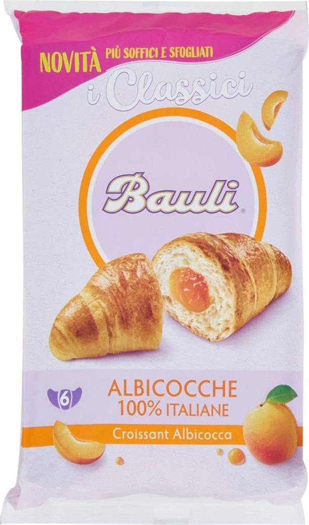 Bauli croissanty s meruňkovou krémovou náplní 6 kusů karton Obrázek produktu 