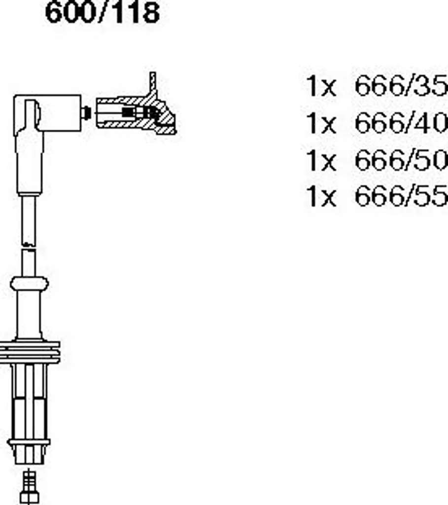 Set Cavi Accensione BREMI 600/118 per Motori PSA 1.0-1.6 OE 5967L5