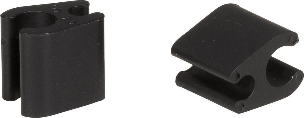 ELVEDES Kabelclips Duo PVC 4,1 mm + 4,1 mm schwarz (50 Stück)