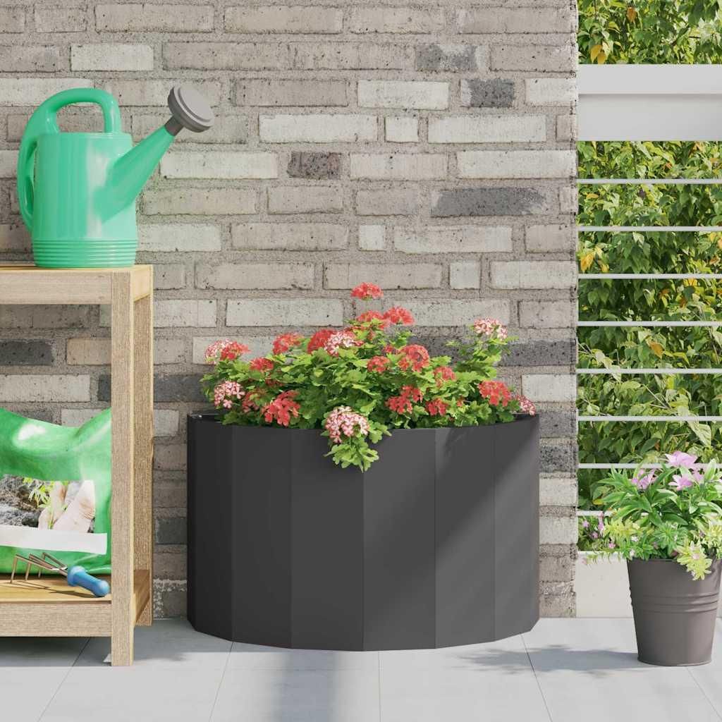 Maison Exclusive - Pflanzkübel Schwarz 60 x 30 x 35 cm Stahl