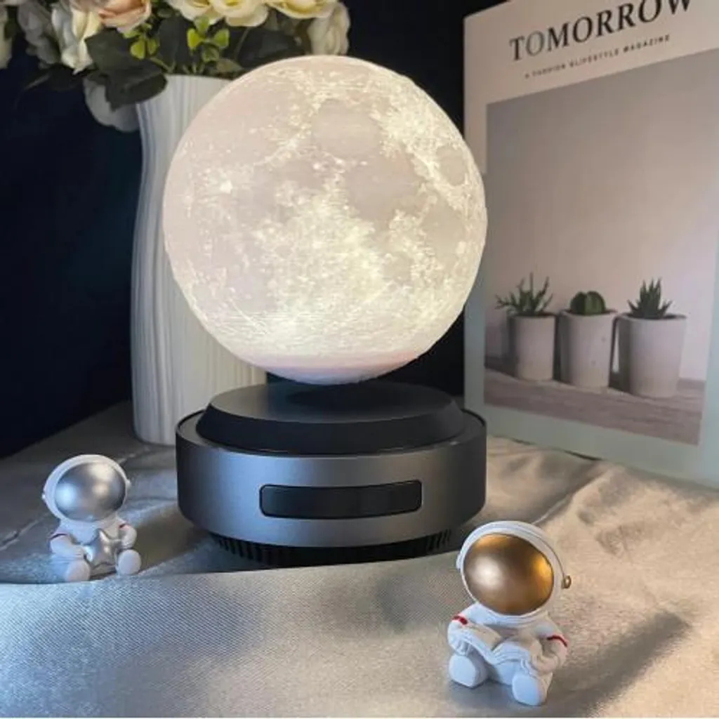 Lune 3D anti-stress MOONFLIGHT - Objet déco flottant relaxant