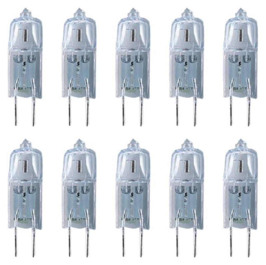 10 x Halogen Leuchtmittel Stiftsockel 10W G4 12V klar 130lm Produktbild 