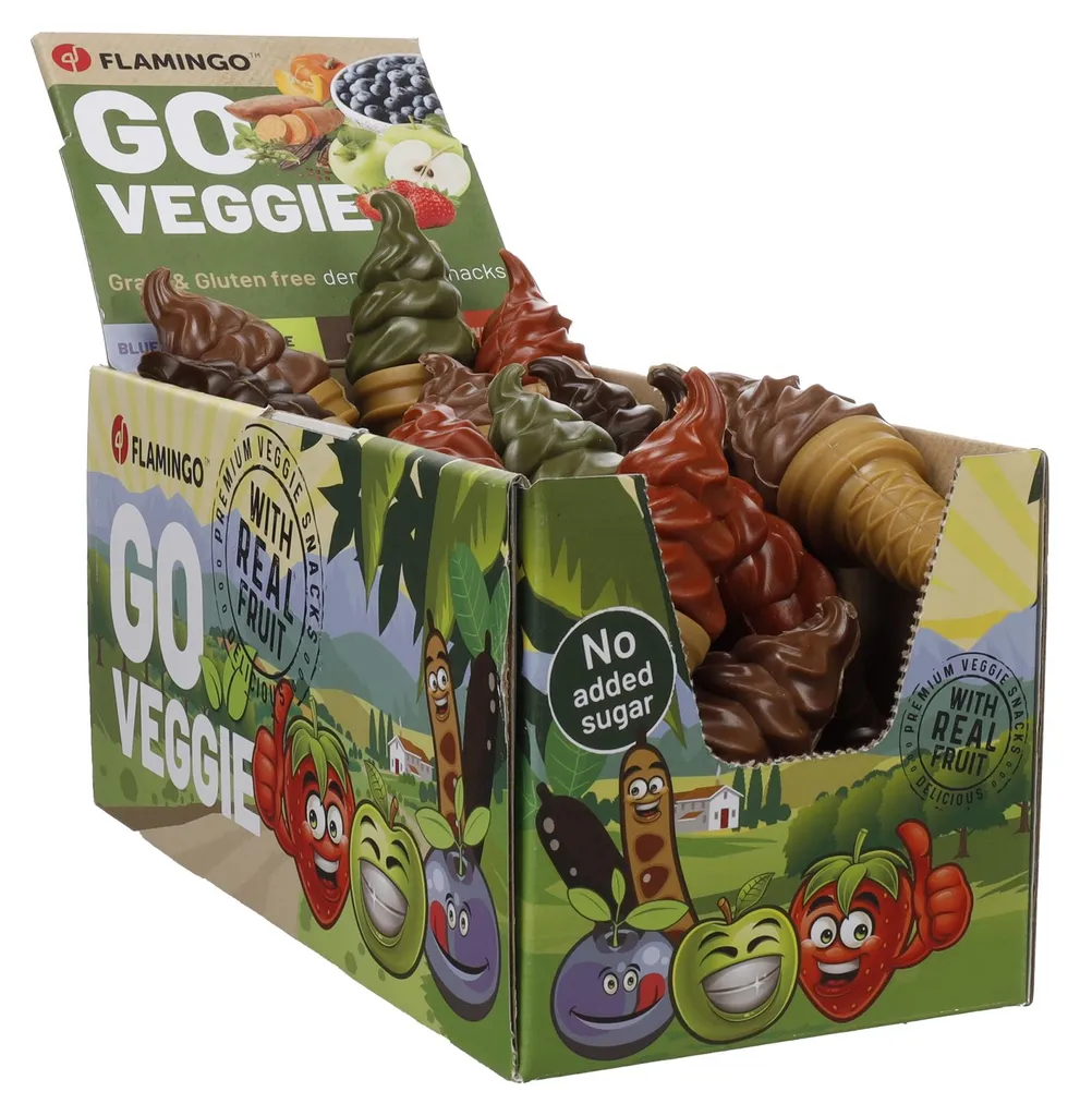 Friandises pour chien veggie cornet à glace en lot de 500g naturel