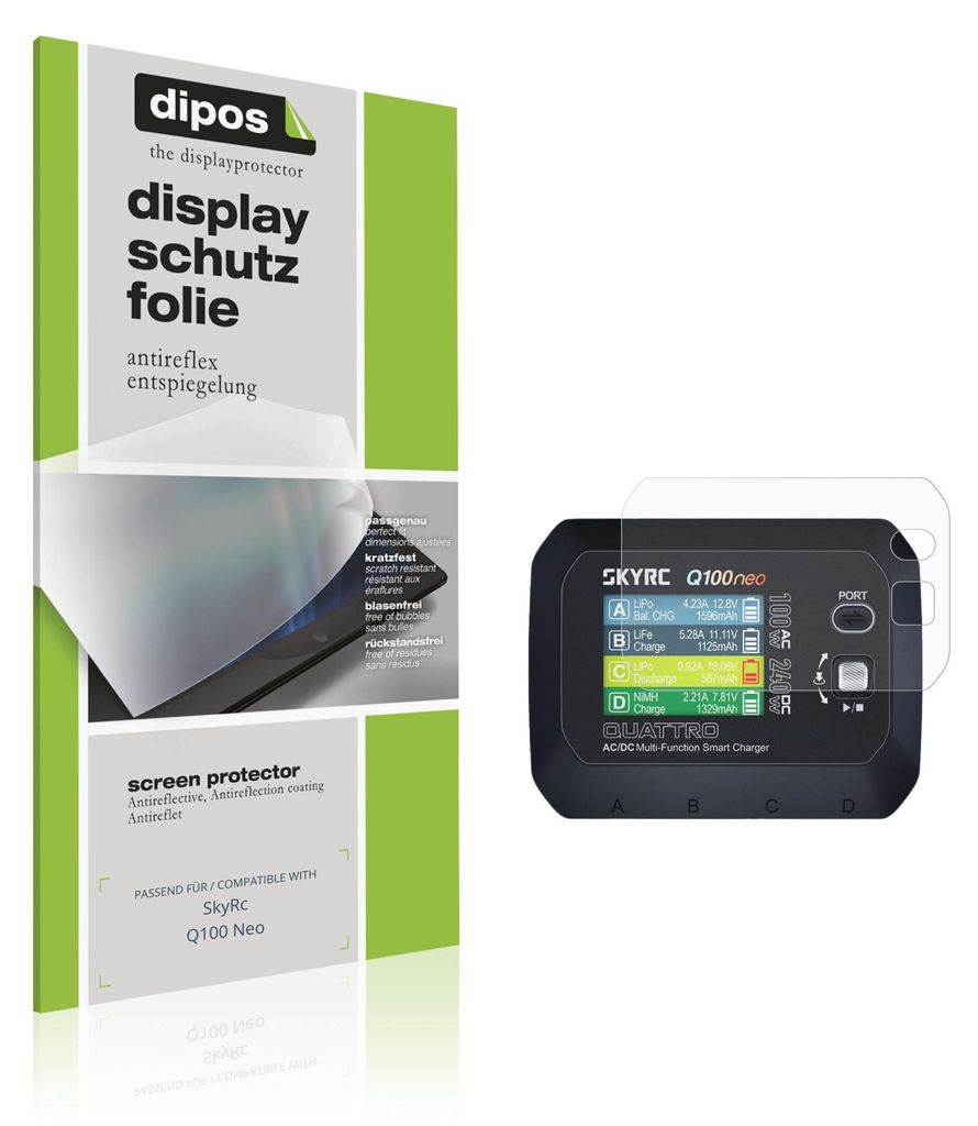 2x Schutzfolie für SkyRc Q100 Neo matt Displayschutzfolie Folie Display Schutz dipos
