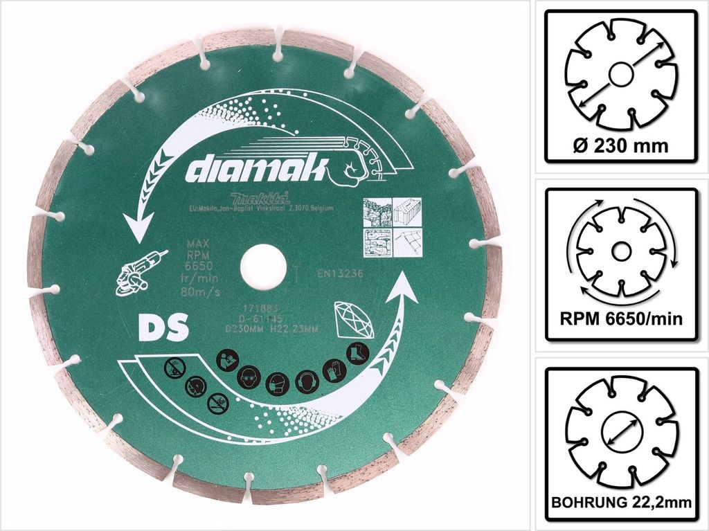 Makita D-61145 Diamantsch. 230x22,23 DIAMAK Produktbild 