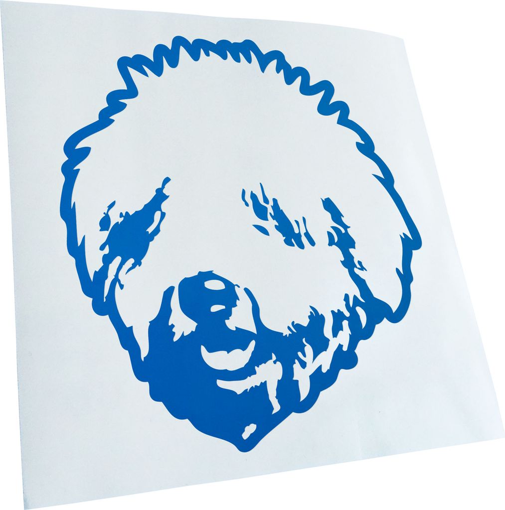Kiwistar - Autoaufkleber - Komondor Hund - Blau - 60x55cm - Aufkleber für Auto, Laptop, Fahrrad, LKW, Motorrad Mehrfarbig JDM Decal Racing