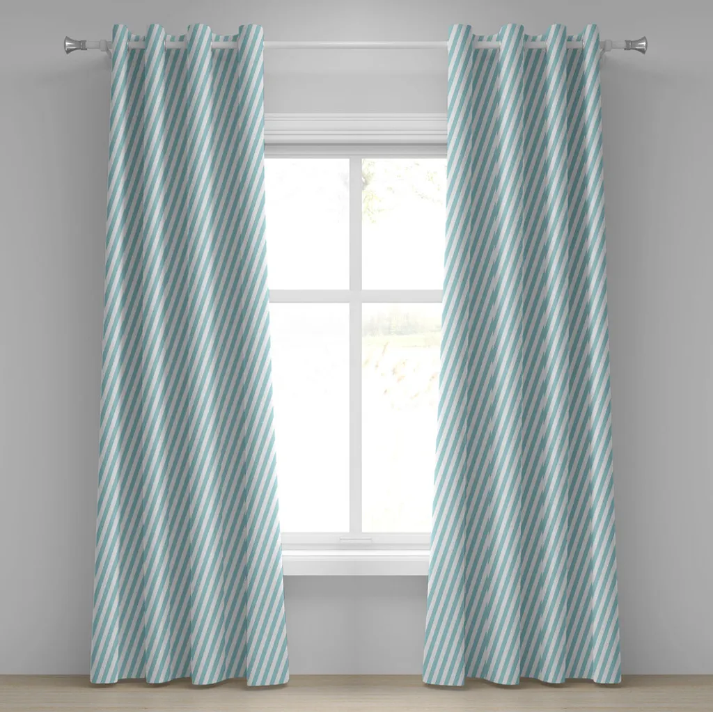 Tende Minimaliste ABAKUHAUS Azzurro/Bianco 280x225 - Smart Home Style