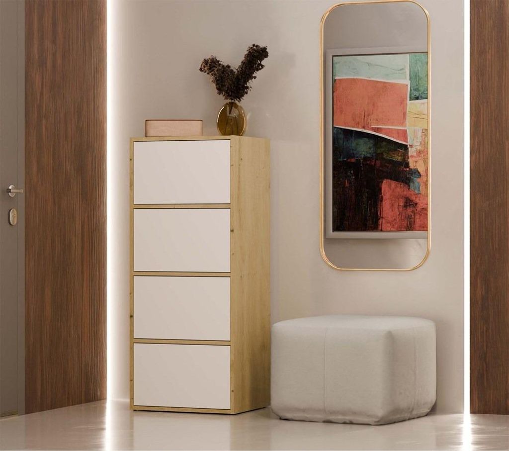 Cassettiera stretta con ante ATALLA - rovere artigianale / Immagine del prodotto 
