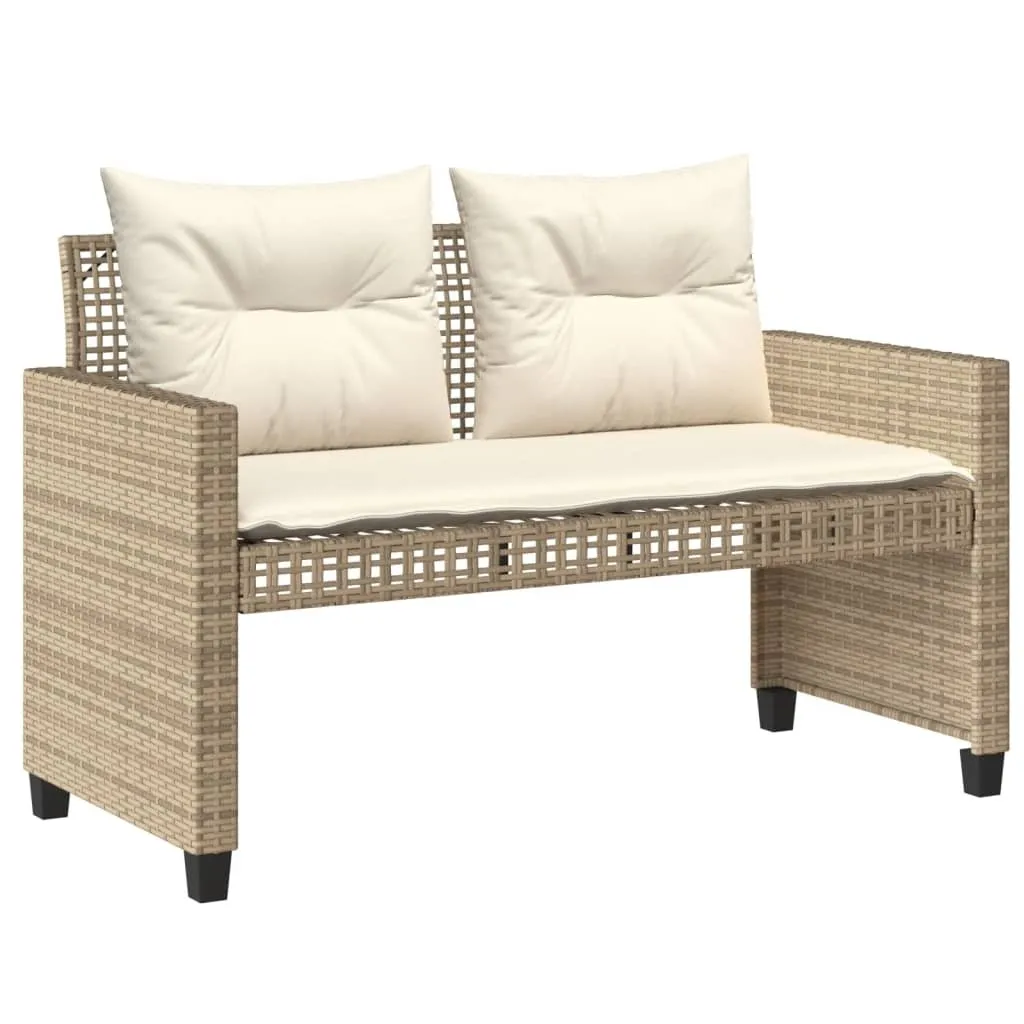 Aménagement jardin : ensemble 4 canapés beige polyrotin et table verre - 3