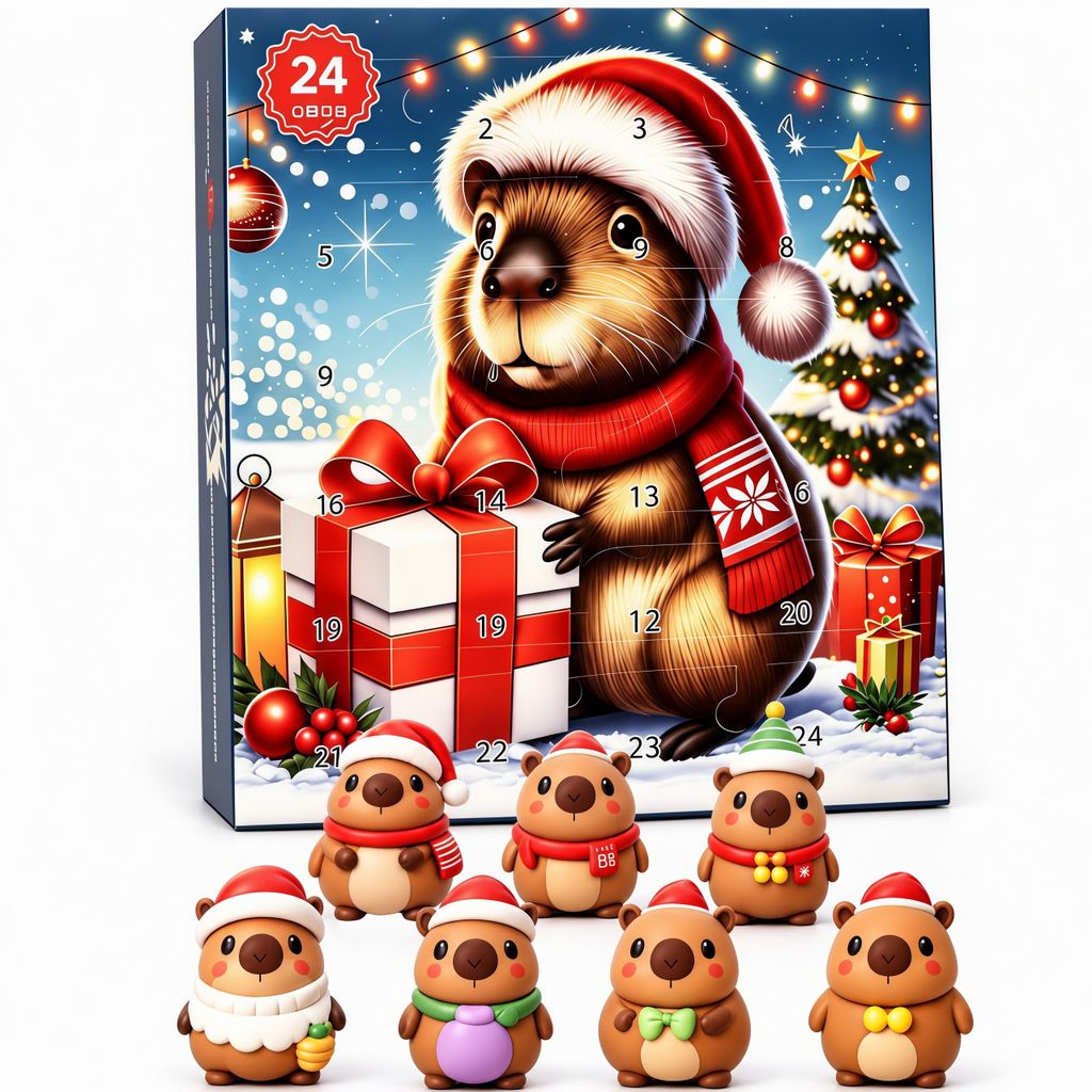 Capybara Adventskalender,Kinder Weihnachtskalender mit 24 Produktbild 