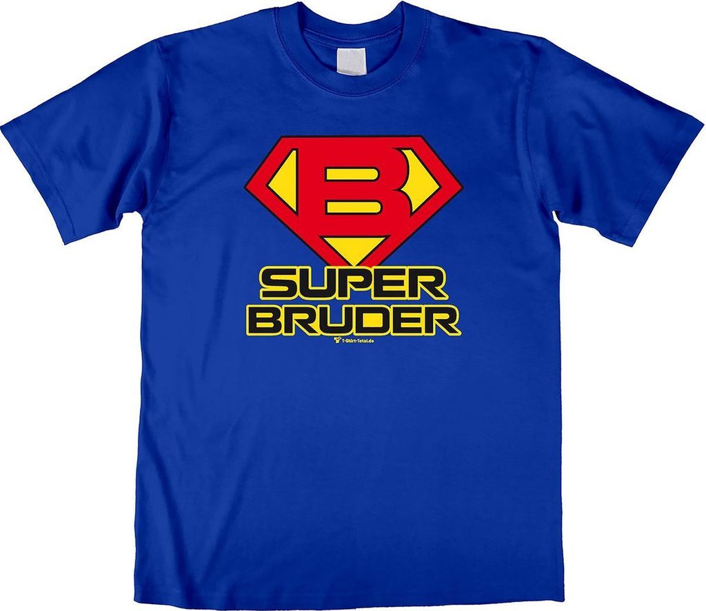 Super Bruder T-Shirt blau Geschenkidee Geburtstag für Herren
