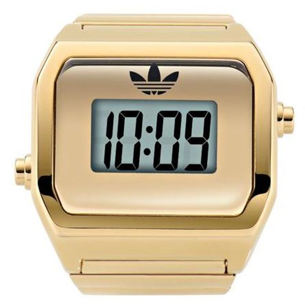 Adidas Damen Ring Uhr DIGITAL TWO RING Edelstahl gold Produktbild 