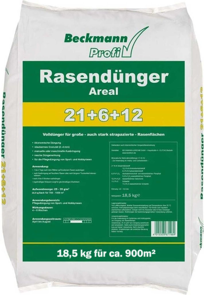 A bag of lawn fertilizer.