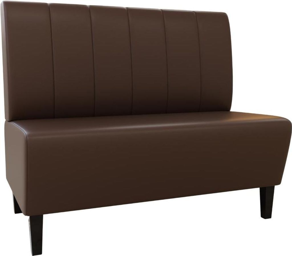 Gastro Sitzbank Paris | 120 cm breit | Kunstleder Braun | Produktbild 