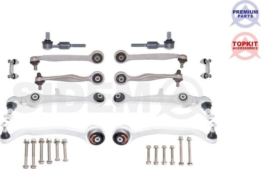 SIDEM 37873 Reparatursatz, Querlenker OE 4B3407151E kompatibel mit Passat 3B, Superb, A6 4B