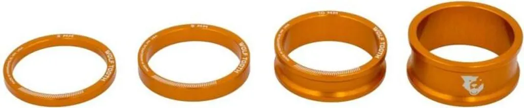 Supprimer le jeu de direction avec coussinets dents de loup orange