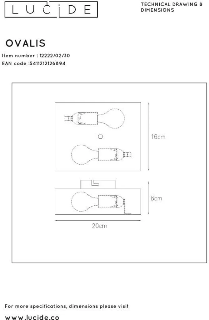 Applique Murale Lucida E14 9W OVALIS : Solution Éclairage Gain de Place - 6