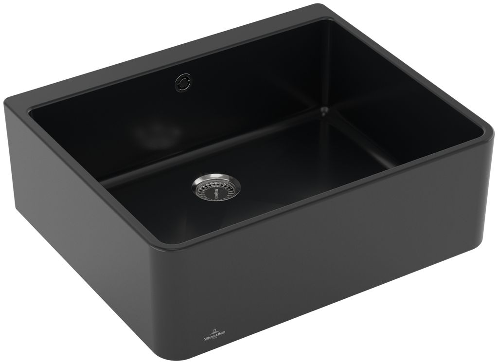 Villeroy & Boch VB Spülstein 60 X Spülstein Einzelbecken 636001 595x500mm Ebony CeramicPlus