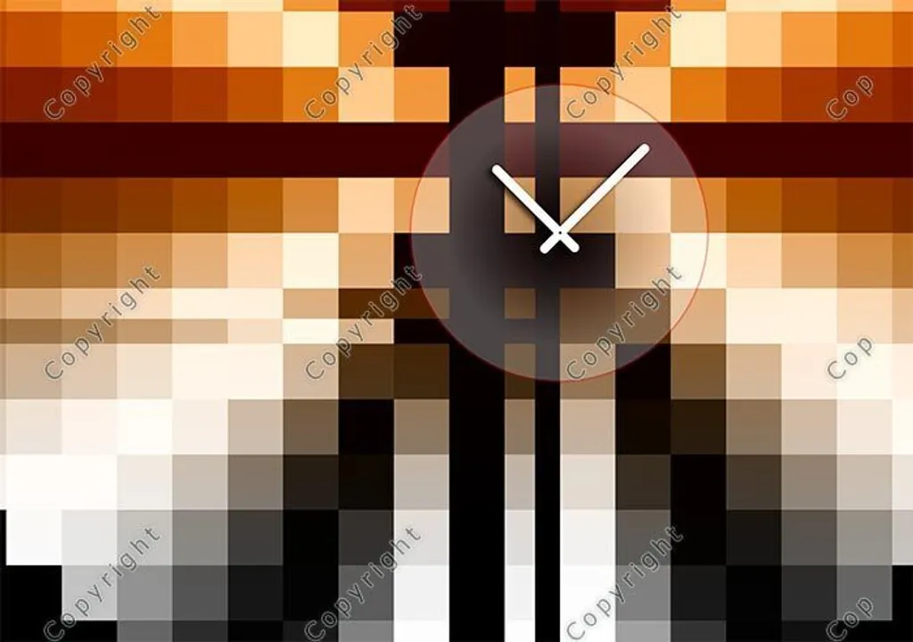 Horloge Murale Design 50x70 cm Dixtime 4294 avec Mécanisme Silencieux