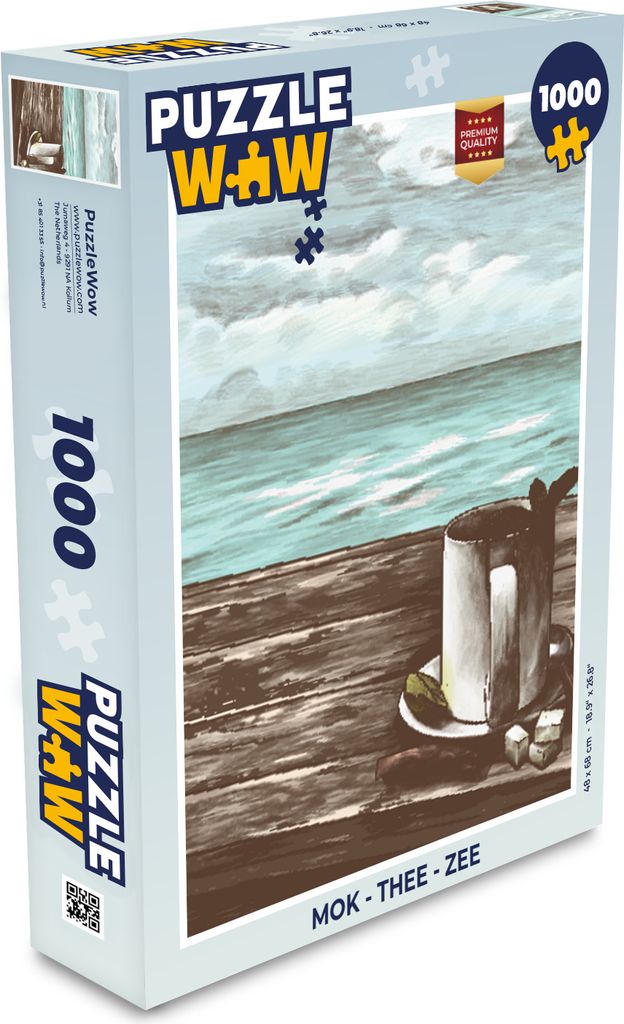 MuchoWow Puzzle 1000 Teile Becher - Tee - Meer - Spielzeug - Alt und Jung - Spiele - Puzzeln